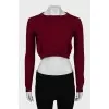 Cropped wool sweater