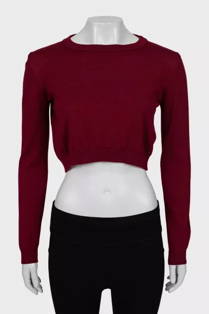 Cropped wool sweater