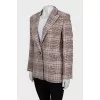 Fitted check jacket