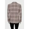 Fitted check jacket