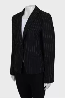 Black vertical striped jacket