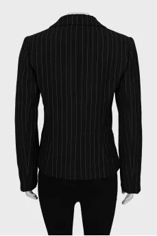 Black vertical striped jacket
