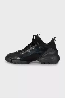 Black sneakers with chunky soles