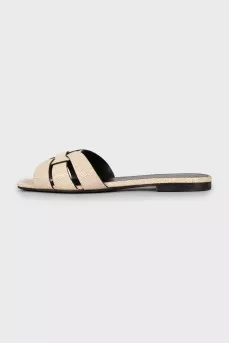 Tribute leather slides