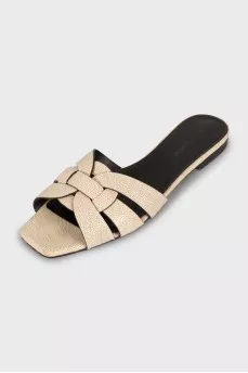 Tribute leather slides