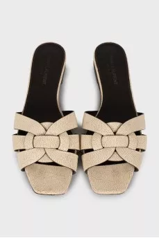 Tribute leather slides