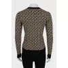 Knitted sweater in signature print