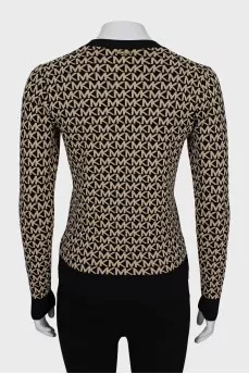 Knitted sweater in signature print