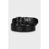 Men's belt with embossed leather