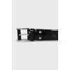 Men's belt with embossed leather