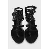 Patent leather sandals