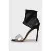 Black closed-toe sandals