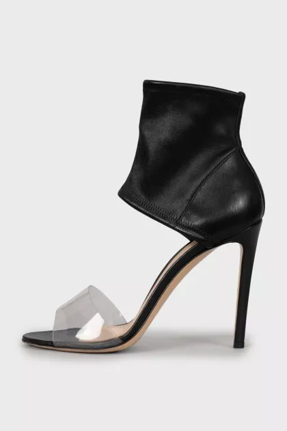 Black closed-toe sandals
