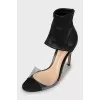 Black closed-toe sandals