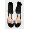 Black closed-toe sandals