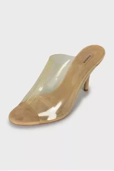 Clear open toe sandals