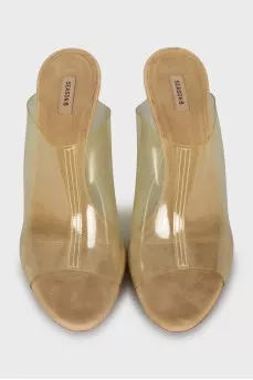 Clear open toe sandals