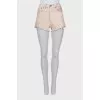Pink denim shorts