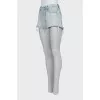 High waisted denim blue shorts