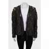 Textured cardigan decorated with sequins