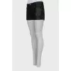 Black leather shorts
