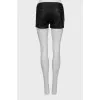 Black leather shorts