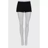 Straight-fit guipure shorts