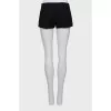 Straight-fit guipure shorts