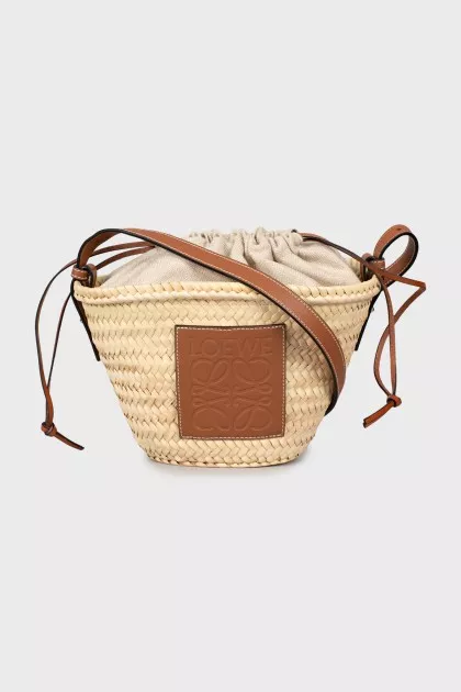 Woven logo crossbody bag