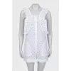 White jumpsuit with frills