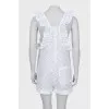 White jumpsuit with frills