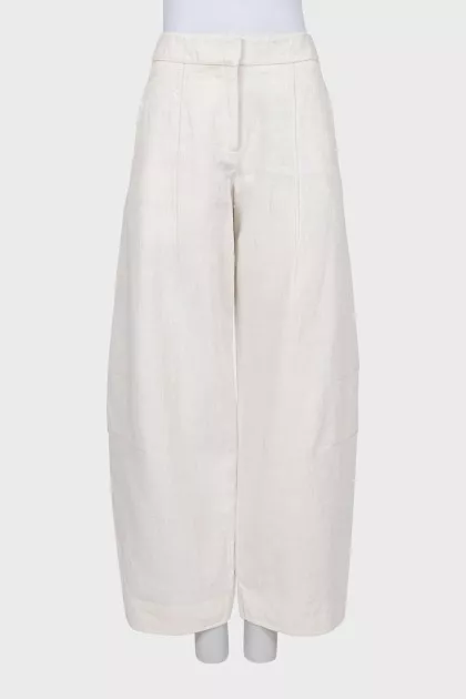 High-waisted banana trousers