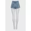 Raw hem lace-up shorts