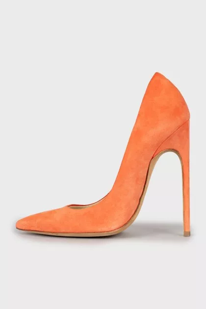 Orange high heels