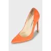 Orange high heels