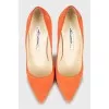 Orange high heels