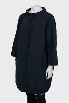 Double-sided raincoat with buttons