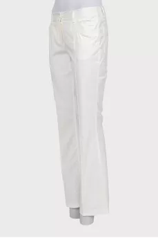 Flared jeans with crease stitching