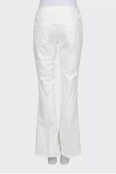 Flared jeans with crease stitching