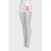 Mini denim shorts with embroidery