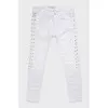 Skinny jeans decorated with laces