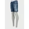 Men's denim shorts with distressed effect