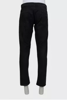 Мужские черные джинсы slim fit