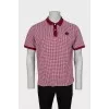 Men's check polo shirt
