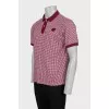 Men's check polo shirt