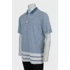 Men's mixed striped polo shirt