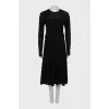 Fitted dress with textured pattern
