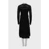 Fitted dress with textured pattern