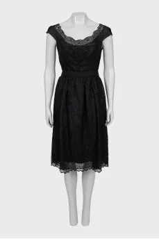 Patterned short sleeve dress