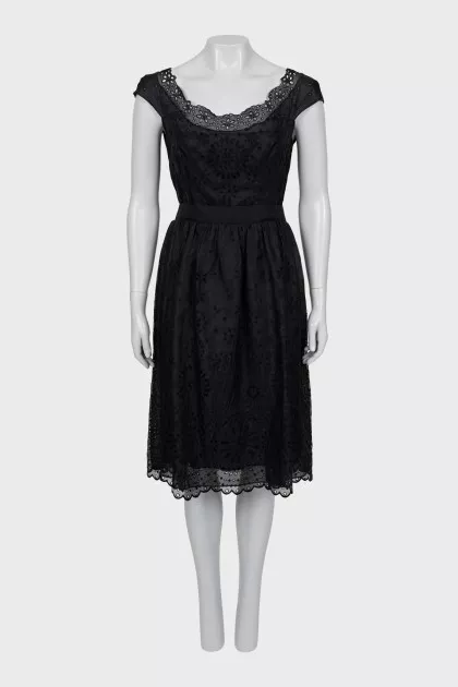 Patterned short sleeve dress